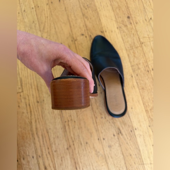 Soludos leather mule pointed toe block heal - Picture 11 of 15